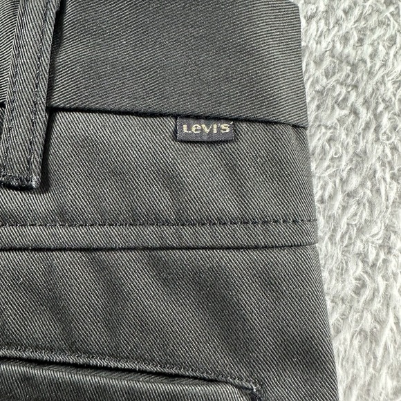 Levi's Sta - Prest Pants Mens 29x30 (Actual 28x24) Dark Gray Slacks Chino Hemmed - Picture 9 of 11